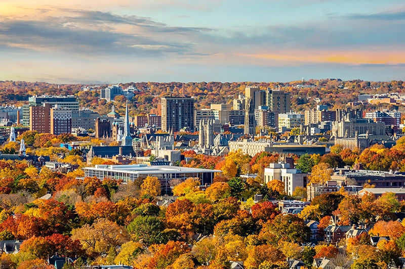 background of New Haven, CT
