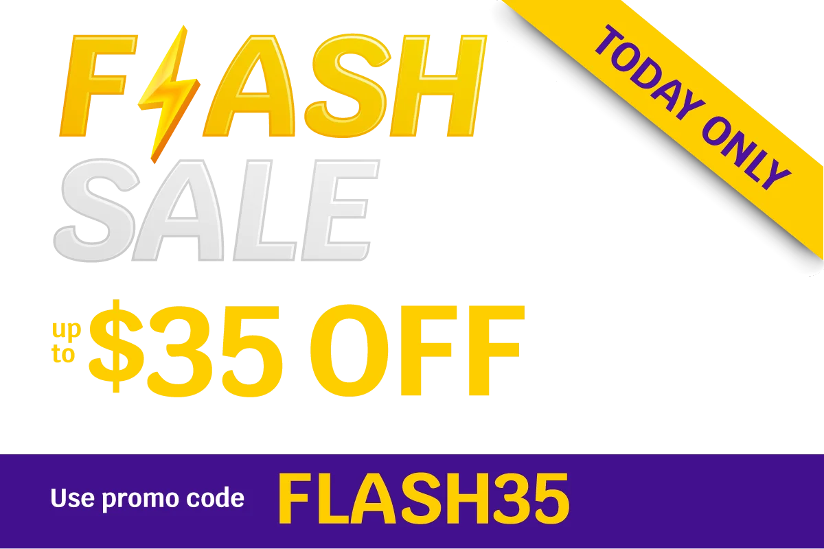 TODAY ONLY: FLASH SALE - Up to $35 OFF round trip base fares** on select flights between 8/10-9/30 - Use promo code FLASH35