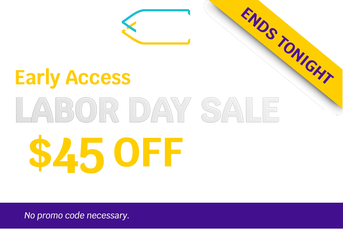 ENDS TONIGHT - Avelo PLUS Member-Only Early Access LABOR DAY SALE - Up to $45 OFF round trip standard base fares** for Avelo PLUS members only on ALL flights between 9/7-3/2 No promo code necessary.